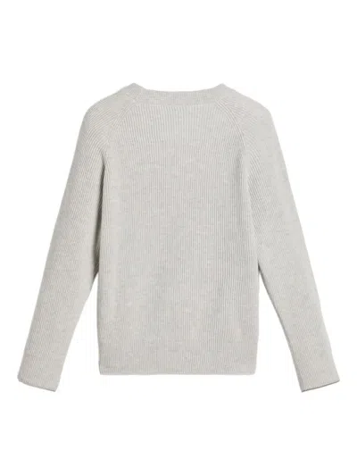 Brunello Cucinelli Ribbed Sweater In Neutral