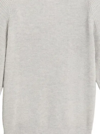Brunello Cucinelli Ribbed Sweater In Neutral