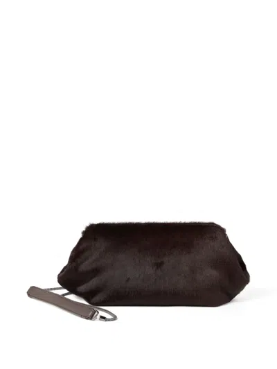 Brunello Cucinelli Calf-hair Clutch Bag