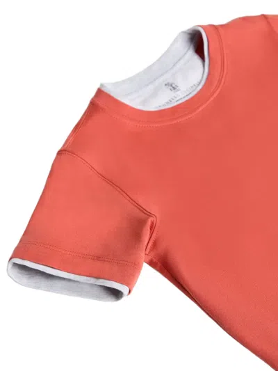 Brunello Cucinelli Layering T-shirt In Orange
