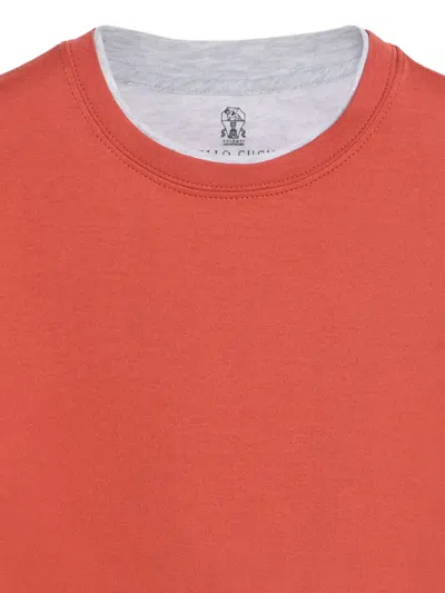 Brunello Cucinelli Layering T-shirt In Orange