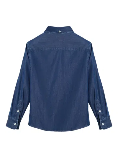 Brunello Cucinelli Lightweight Denim Shirt In Blue