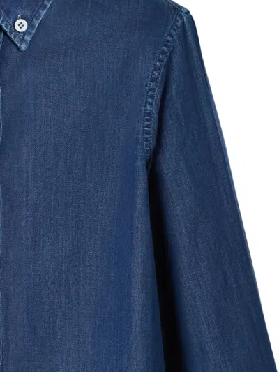 Brunello Cucinelli Lightweight Denim Shirt In Blue