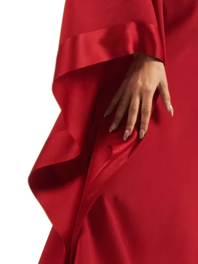 Taller Marmo One-shoulder Draped Dress In Red