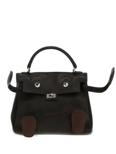 Pre-owned Hermes 2000 Face Appliqué Handbag