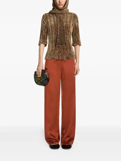 Dries Van Noten Straight-leg Casual Pants In Brown