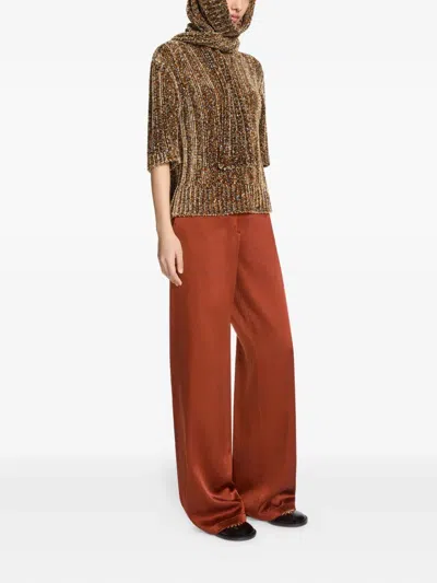 Dries Van Noten Straight-leg Casual Pants In Brown