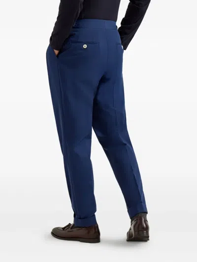 Brunello Cucinelli Pleated-front Tailored Trousers In Blue