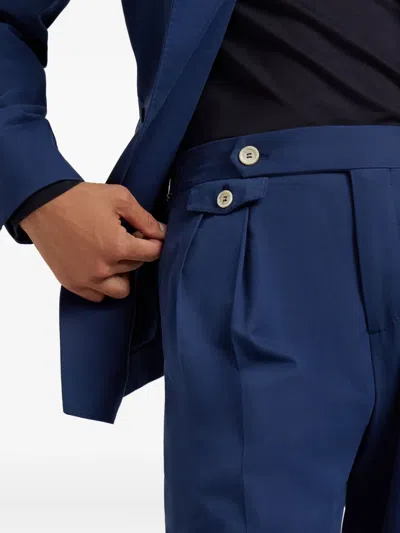 Brunello Cucinelli Pleated-front Tailored Trousers In Blue