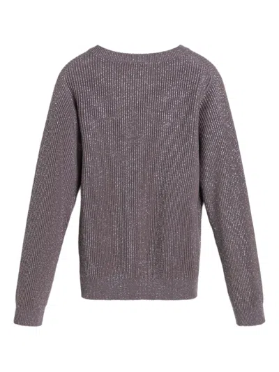Brunello Cucinelli Lurex-detail Jumper In Brown
