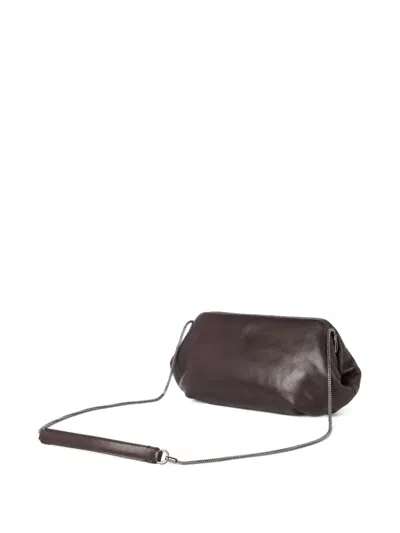 Brunello Cucinelli Leather Chain-strap Clutch Bag