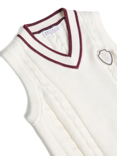 Brunello Cucinelli Knitted Vest In White
