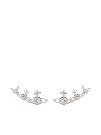 Vivienne Westwood Crystal Stud Unique Shape Earrings