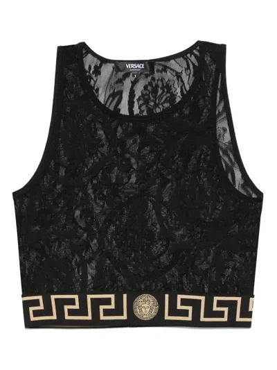 Versace Underwear Top Baroque Jacq Clothing In Black