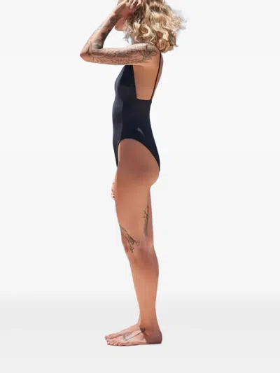 Haight Asymmetric-strap Swimsuit In Black