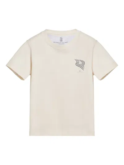 Brunello Cucinelli Logo-print T-shirt In White