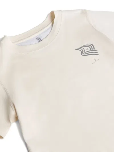 Brunello Cucinelli Logo-print T-shirt In White