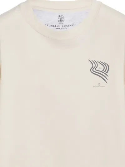 Brunello Cucinelli Logo-print T-shirt In White