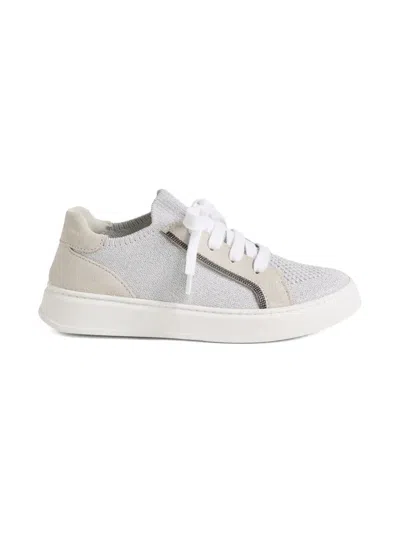 Brunello Cucinelli Suede-panelled Sneakers In Gray