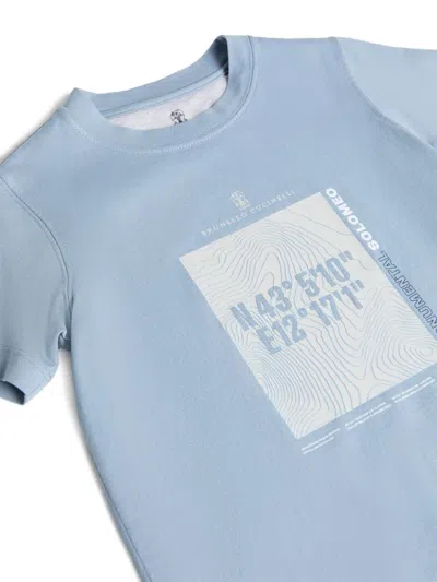 Brunello Cucinelli Jersey T-shirt In Blue