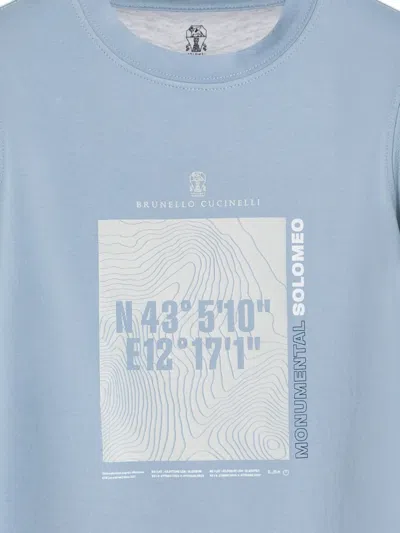 Brunello Cucinelli Jersey T-shirt In Blue