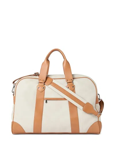 Brunello Cucinelli Grained Calfskin Street Bag In White