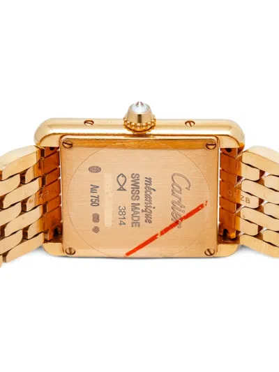 Pre-owned Cartier 18k Rose Gold Tank Louis 22mm