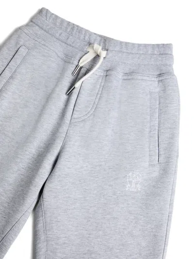 Brunello Cucinelli Drawstring-waist Trousers In Gray