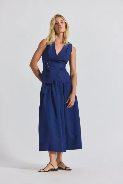 Derek Lam Annika Mixed Media Mini Grid Georgette Dress