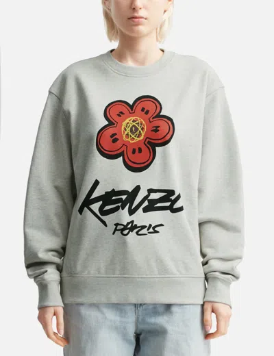 Kenzo ' X Futura 2000' Sweatshirt In Gray