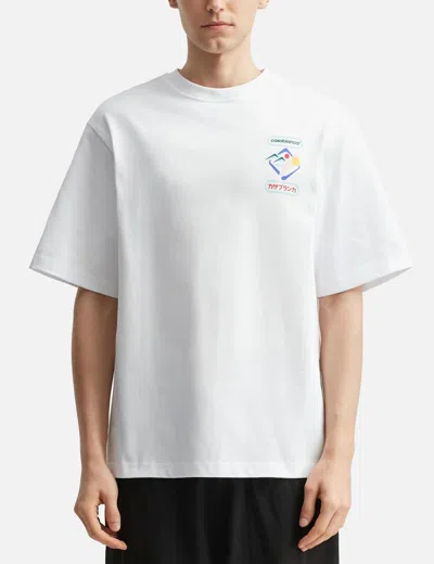 Casablanca Montaigne Sportif Crewneck Graphic Print T-shirt In White