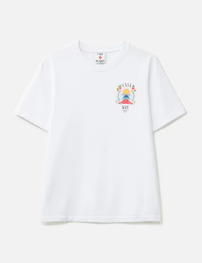 Casablanca Casa Way Mountain T-shirt In White