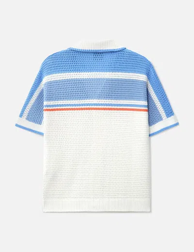Casablanca Cotton Knit Tennis Shirt In White