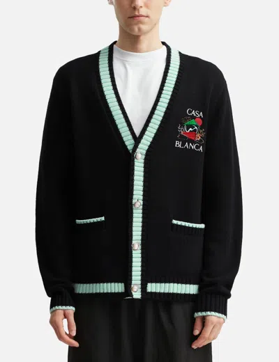 Casablanca Casa Mountain Temple Cardigan In Black