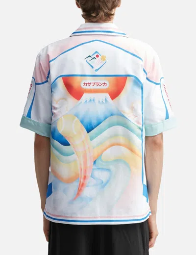 Casablanca Mens Fuji Dream Cuban Collar Printed Silk Shirt In Multi