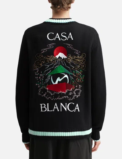 Casablanca Casa Mountain Temple Cardigan In Black