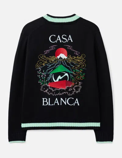 Casablanca Casa Mountain Temple Cardigan In Black