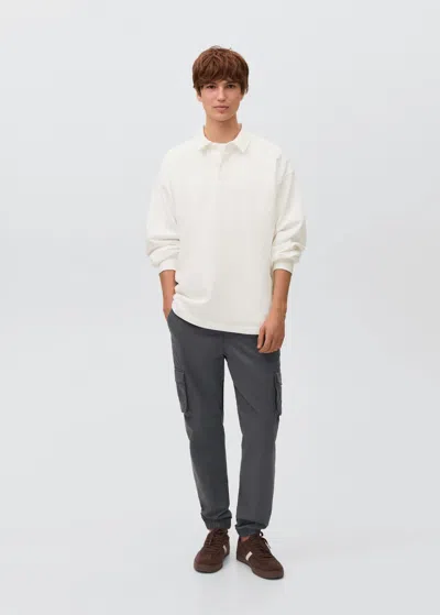 Mango Teen Cargo Joggers With Drawstring Charcoal