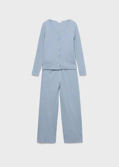 Mango Teen Long Pyjama Pack Sky Blue
