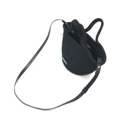 Pre-owned Balenciaga Black Nylon Leather Basket Shoulder Bag ()