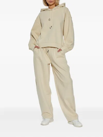 Sportmax Noble Joggers With Drawstring Waist In Neutral