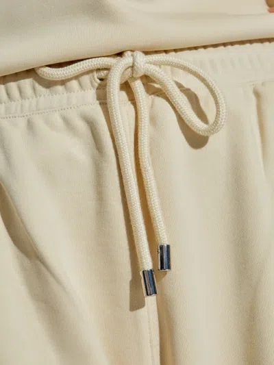 Sportmax Noble Joggers With Drawstring Waist In Neutral