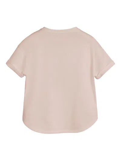 Brunello Cucinelli Slogan-embroidered T-shirt In Pink