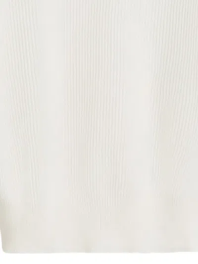 Brunello Cucinelli Knitted Polo Shirt In White