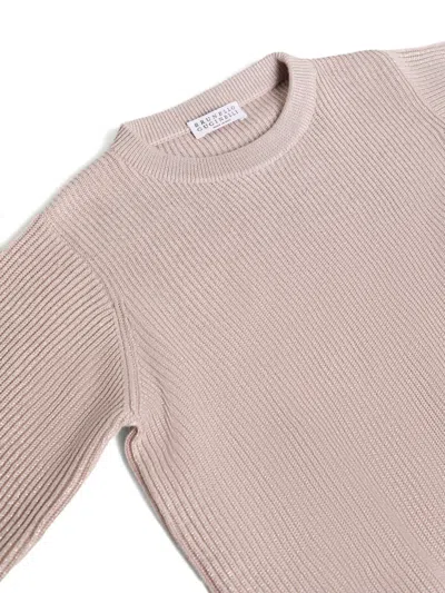 Brunello Cucinelli Crew-neck Sweater In Neutral