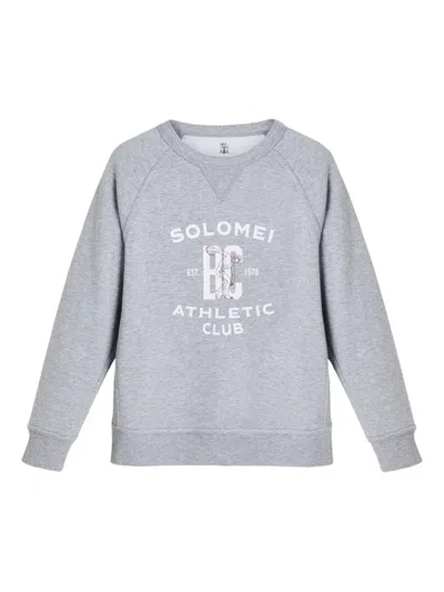 Brunello Cucinelli Cotton-blend Sweatshirt In Gray