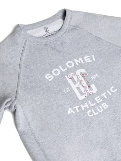 Brunello Cucinelli Cotton-blend Sweatshirt In Gray