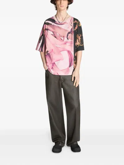 Dries Van Noten Pink Oversized T-shirt In Pink