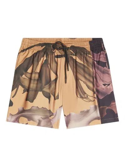 Dries Van Noten Floral-print Swim Shorts In Multi