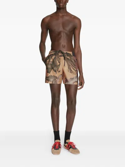 Dries Van Noten Floral-print Swim Shorts In Multi